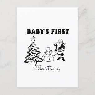 Carte Postale Premier Noël du bébé