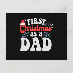 Carte Postale Premier Noël en Père Pères pour être Nouveau Bébé