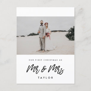 Carte Postale Premier Noël moderne comme M. et Mme photo