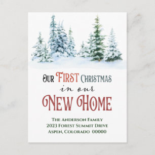 Carte Postale Premier Noël Nouvelle Maison Pour Les Fêtes Déplac