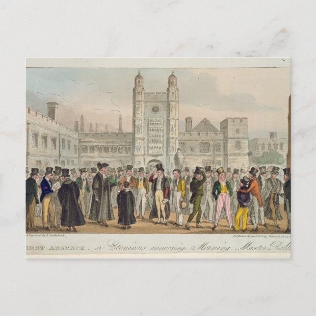 Carte Postale Première absence, ou les Étoniens répondre Matin M (Devant)