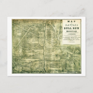 Carte Postale Première bataille de Bull Run - Guerre civile Pano