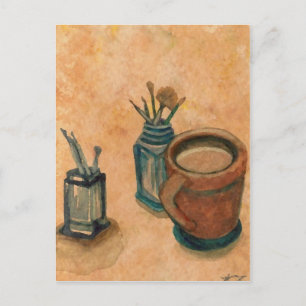 Carte Postale Première chose dans le matin cricketDiane Coffee A