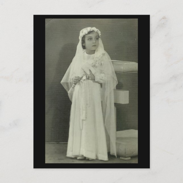 Carte Postale Première communion vintage (Devant)