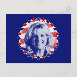 Carte Postale Première dame Jill Biden Étoiles et rayures