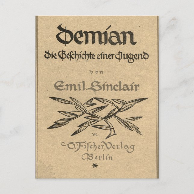 Carte Postale Première édition couverture de Demian (1919) (Devant)