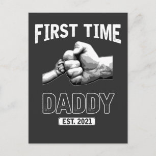 Carte Postale Première fois Père Nouveau Papa 2021 Fête des père