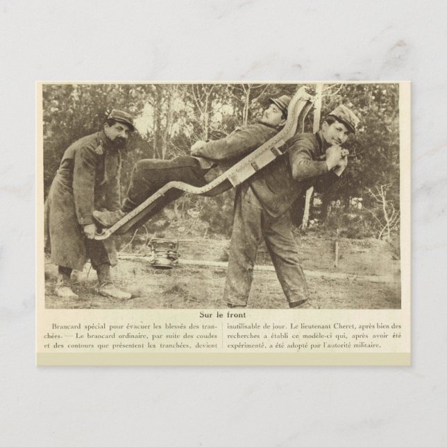Carte Postale Première Guerre mondiale, France, Transport des bl (Devant)