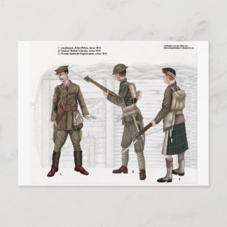 Carte Postale Première Guerre mondiale Infanterie britannique