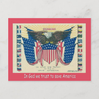 Carte Postale Première Guerre mondiale, Propagande, En Dieu nous
