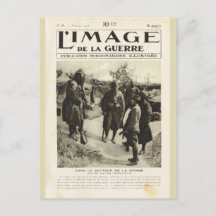 Carte Postale Première Guerre mondiale, Soldats dans la Somme