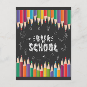 Carte Postale Première Journée De Chemise D'École, Bienvenue À L