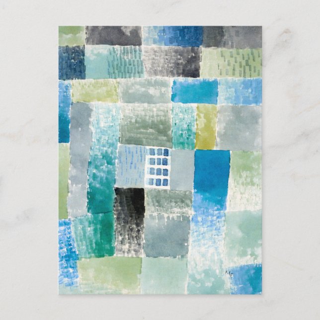 Carte Postale Première maison dans un établissement - Paul Klee  (Devant)