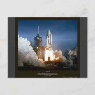 Carte Postale Première navette spatiale lancer STS-1 Columbia