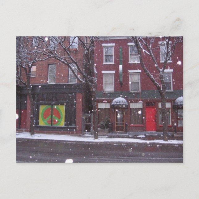 Carte Postale première neige (Devant)