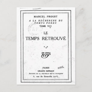 Carte postale: Première page du temps récupéré