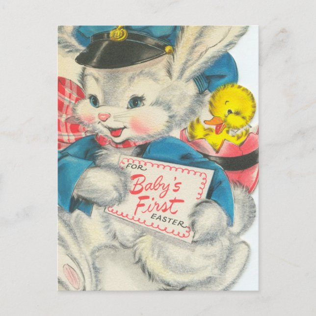 Carte Postale Première Pâques du bébé adorable (Devant)