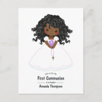 Première sainte communion de la fille noire