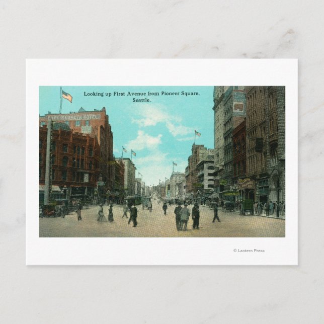 Carte Postale Première vue de l'avenue Pioneer (Devant)