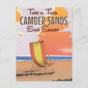 Carte Postale Prenez le train pour Camber Sands Travel Poster