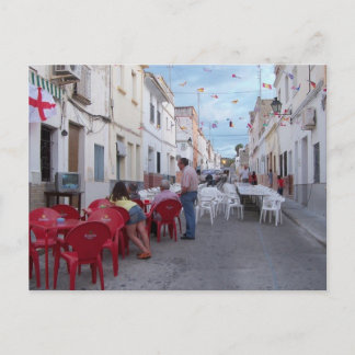 Carte Postale Préparation de la fête de rue.