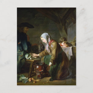 Carte Postale Préparation d'un repas