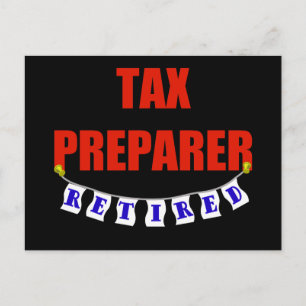 CARTE POSTALE PRÉPARER DE TAXE À LA RETRAITE