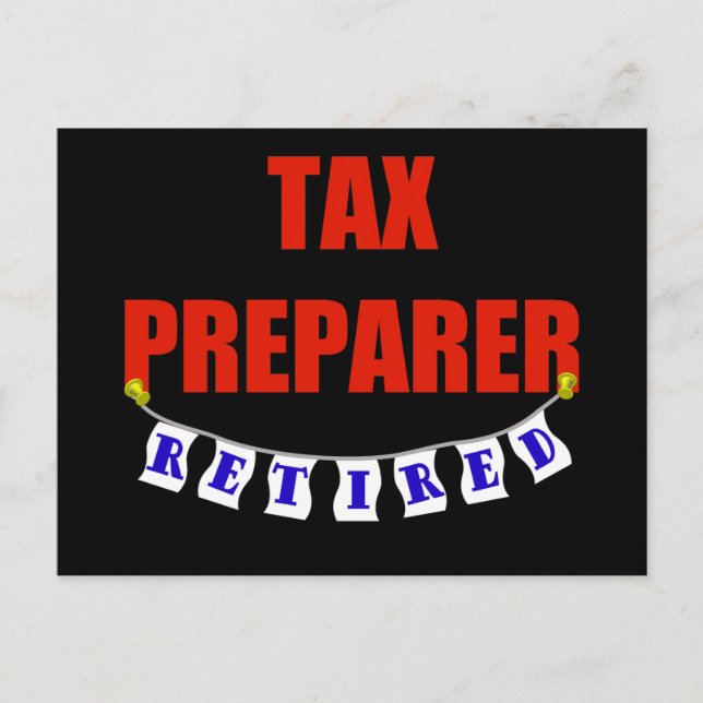 CARTE POSTALE PRÉPARER DE TAXE À LA RETRAITE (Devant)