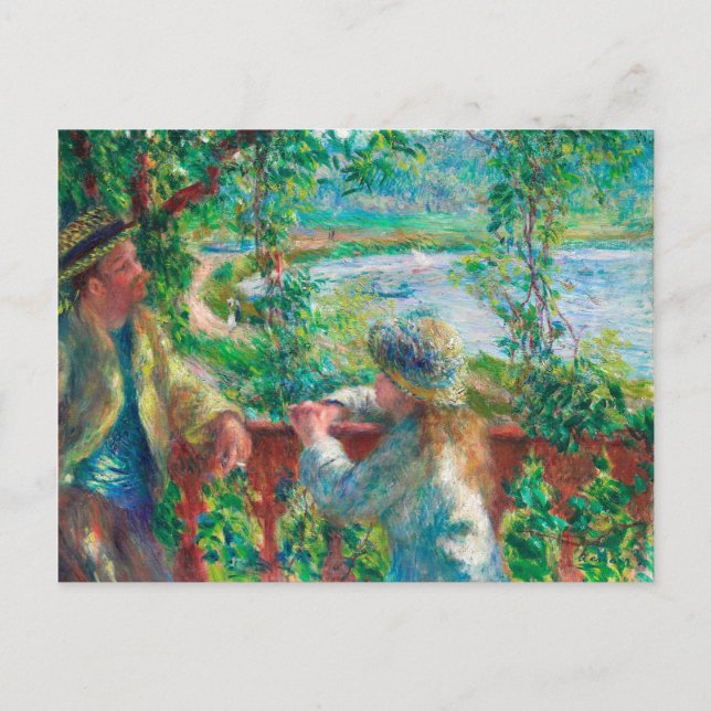 Carte Postale Près du lac par Renoir Impressionist Painting (Devant)