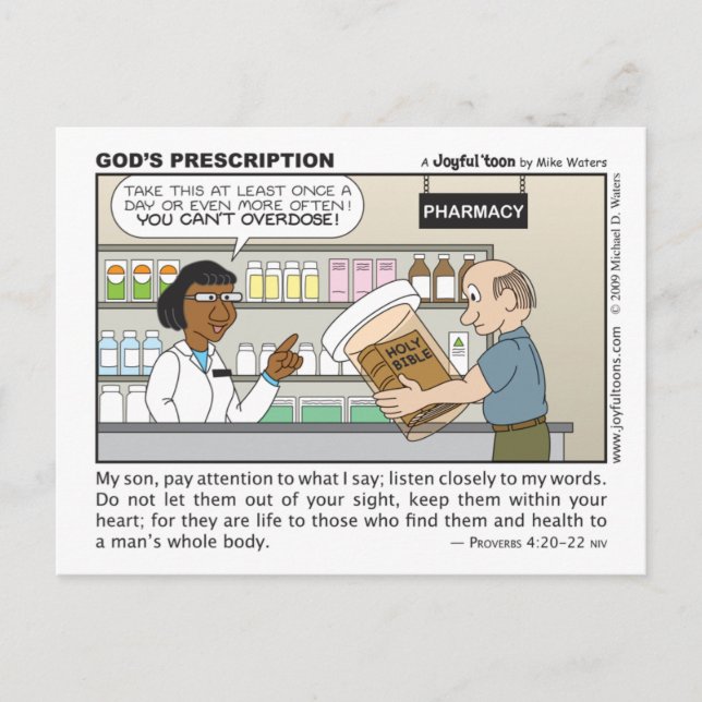 Carte postale Prescription de Dieu (Devant)