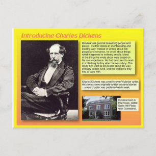 Carte Postale Présentation de Charles Dickens