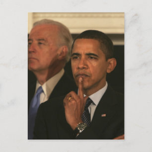 Carte Postale Président Barack Obama et vice-président