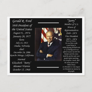 Carte Postale Président Gerald Ford