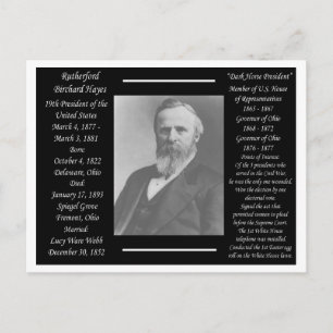 Carte Postale Président Rutherford B Hayes