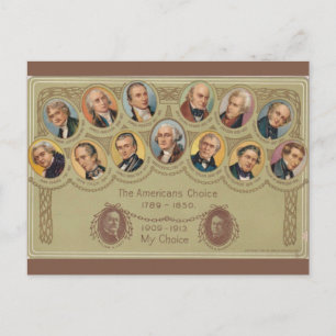 Carte Postale Président vintage des États-Unis d'Amérique