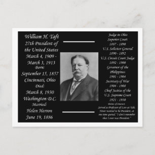Carte Postale Président William H Taft