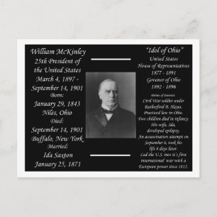 Carte Postale Président William McKinley