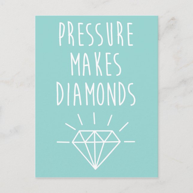 Carte Postale Pression Fait Citer Les Diamants (Devant)