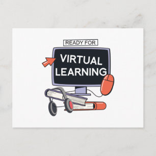 Carte Postale Prêt pour l'apprentissage virtuel
