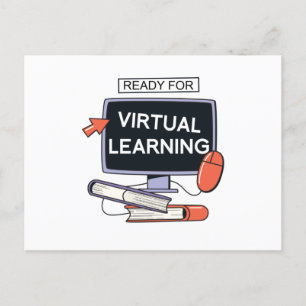 Carte Postale Prêt pour l'apprentissage virtuel