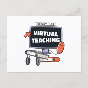 Carte Postale Prêt pour l'enseignement virtuel