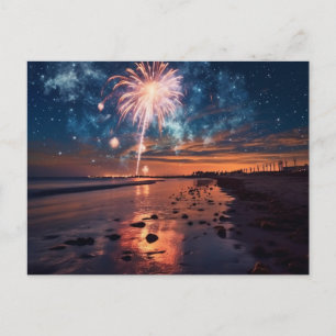 Carte Postale Pretty Beach Fireworks