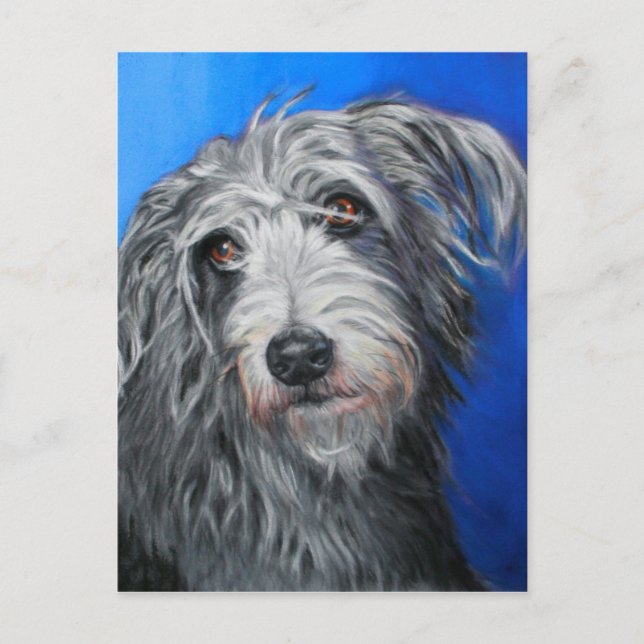 Carte Postale 'Pretty Poppy' - Lurcher girl (Devant)