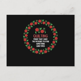 Carte Postale Preuve de couture que j'ai la patience de poignard