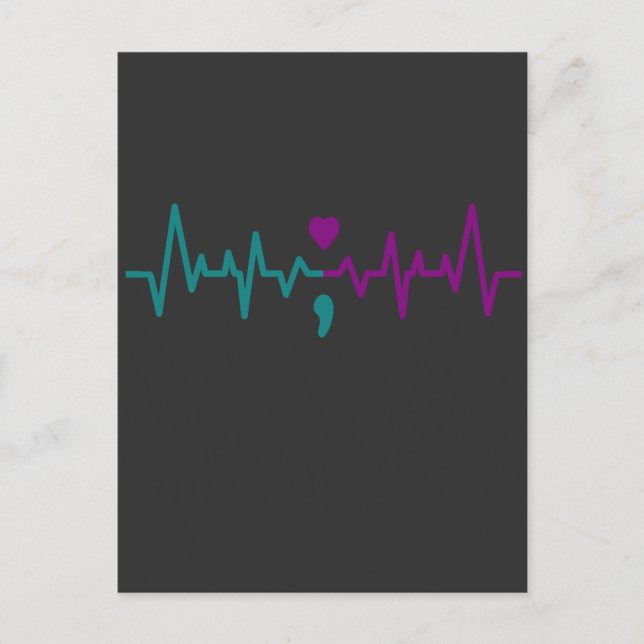 Carte Postale Prévention du Suicide Conscience Mentale du Pouls  (Devant)