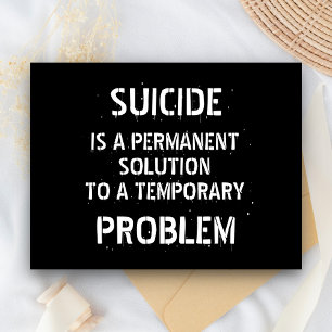 Carte Postale Prévention du suicide contre la dépression
