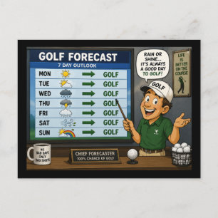 Carte Postale Prévisions de golf