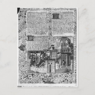 Carte Postale Priam regarde la reconstruction de Troy