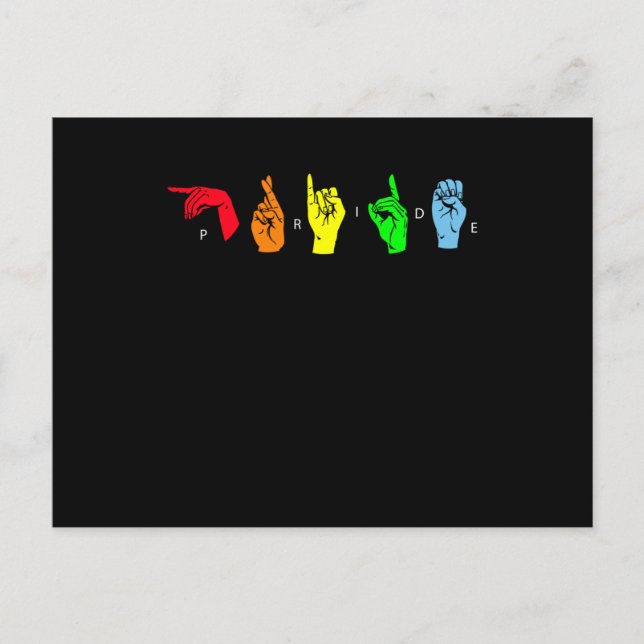 Carte Postale Pride ASL LGBTQ Sign Language (Devant)