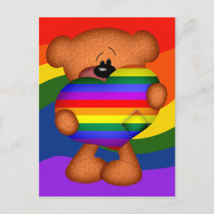 Carte Postale Pride Coeur Teddy Ours